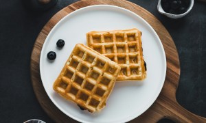 Waffles on a plate