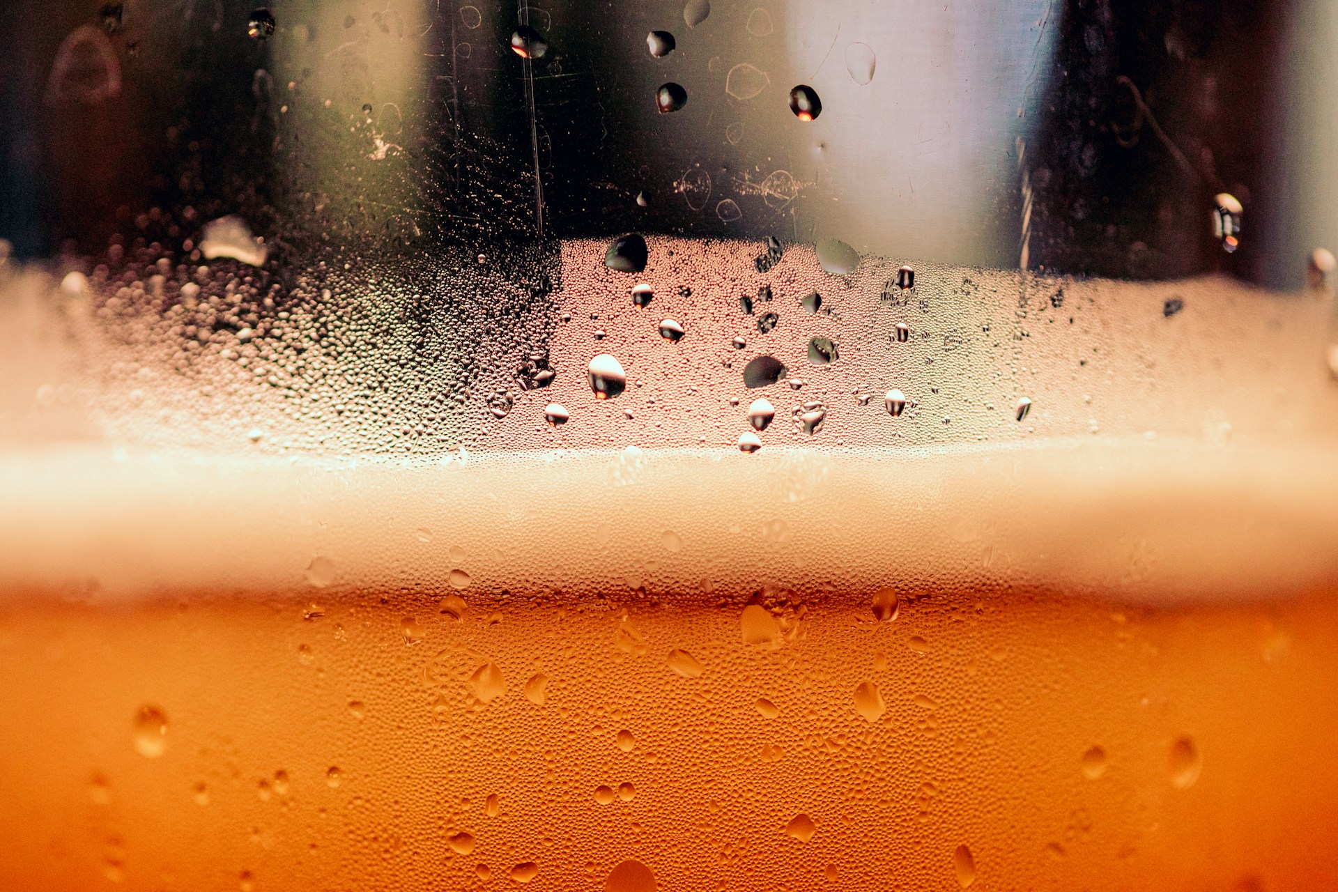 Close-up of beer in a glass