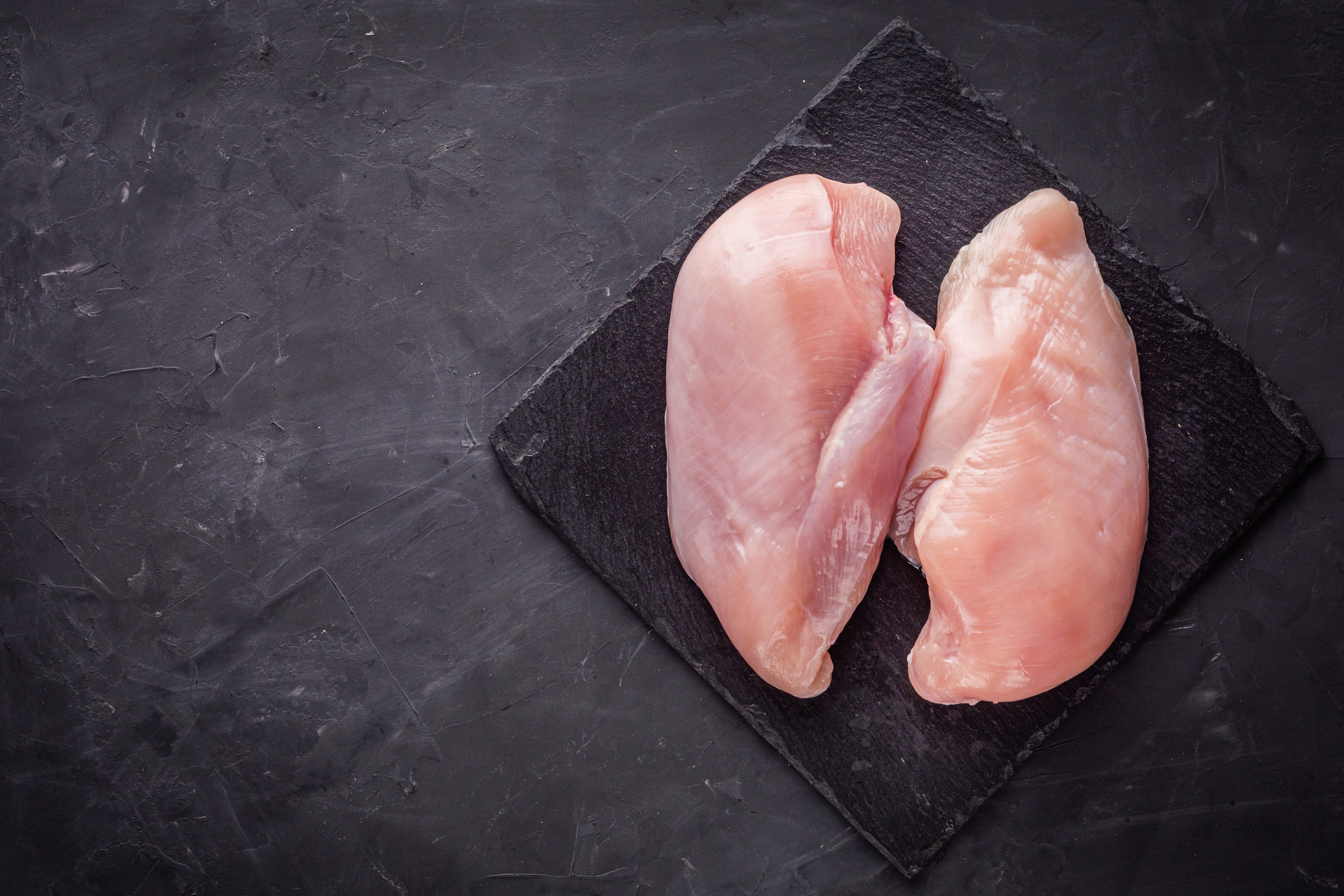 Raw chicken breasts