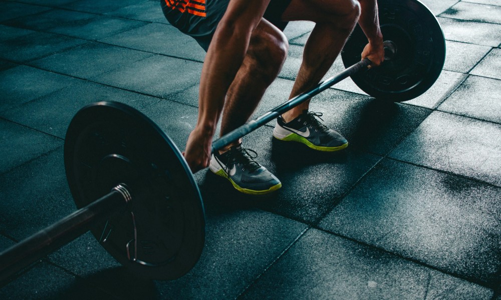 Man lifting deadlift bar