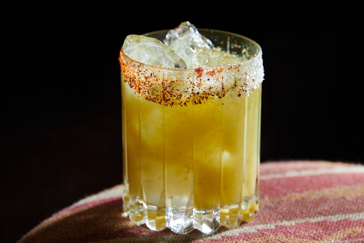 Tomatillo Margarita cocktail.