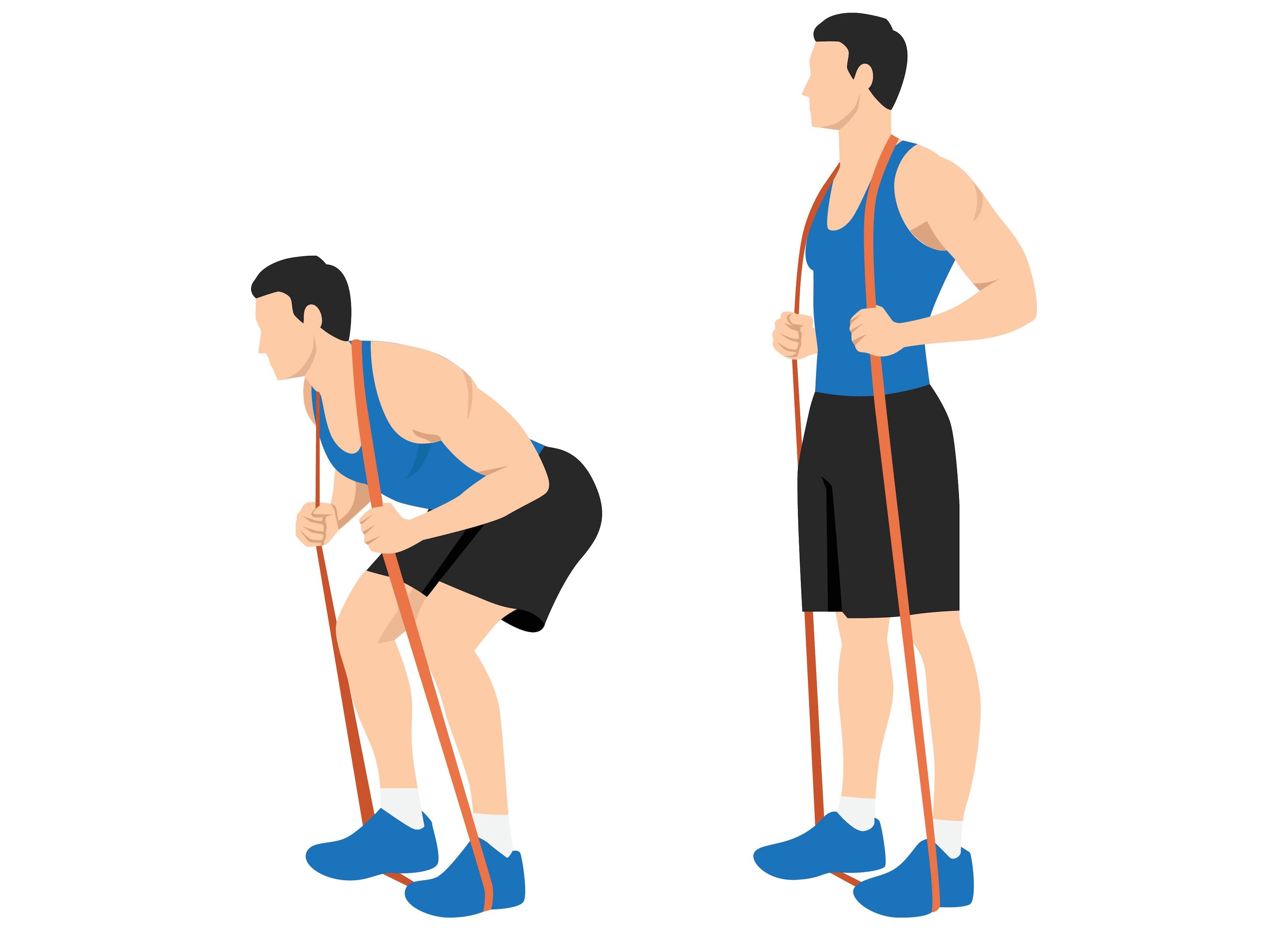 Erector spinae exercises with resistance bands sale