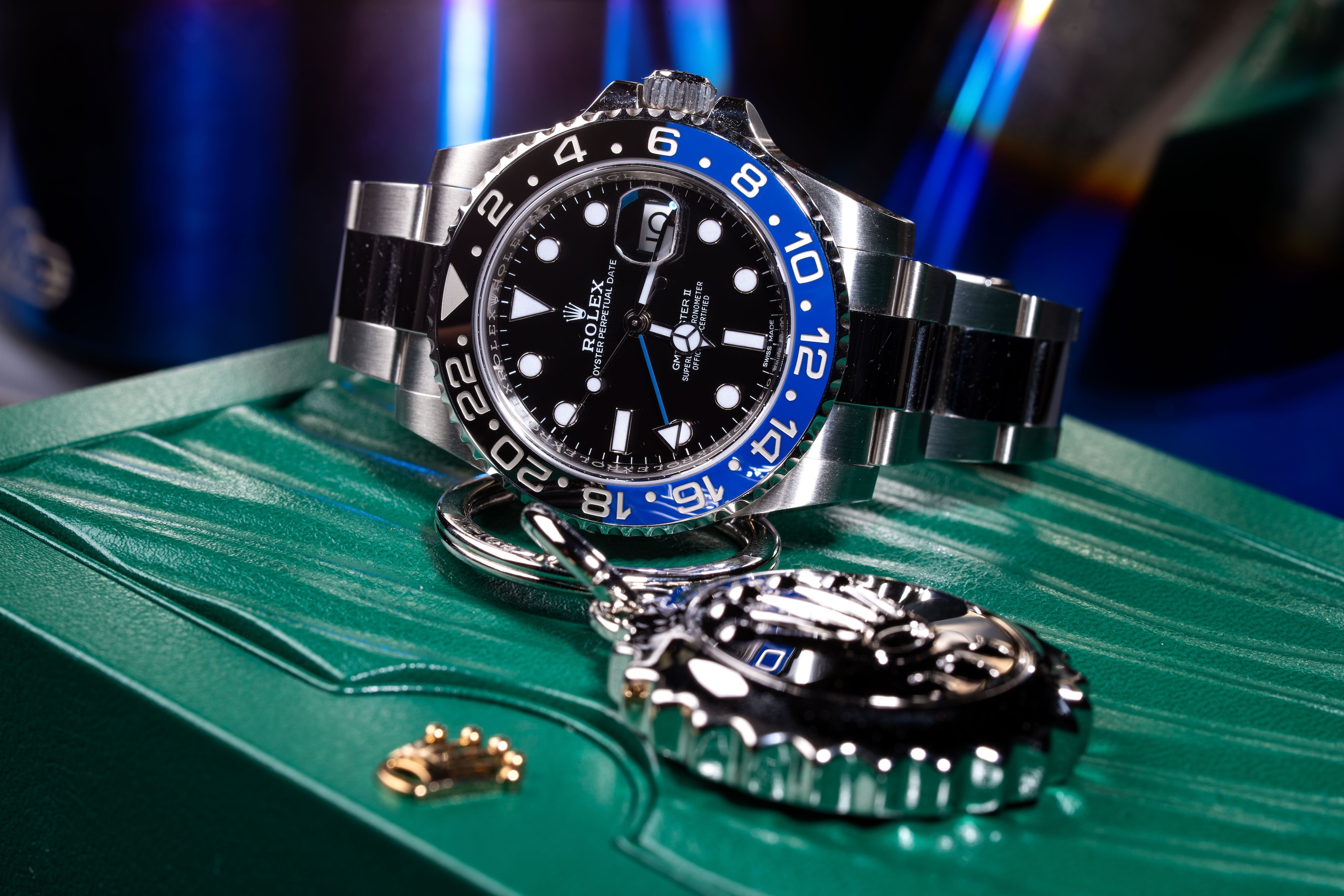 ROLEX WATCH GMT-MASTER II MODEL 116710 CERAMIC BEZEL BATMAN BATGIRL