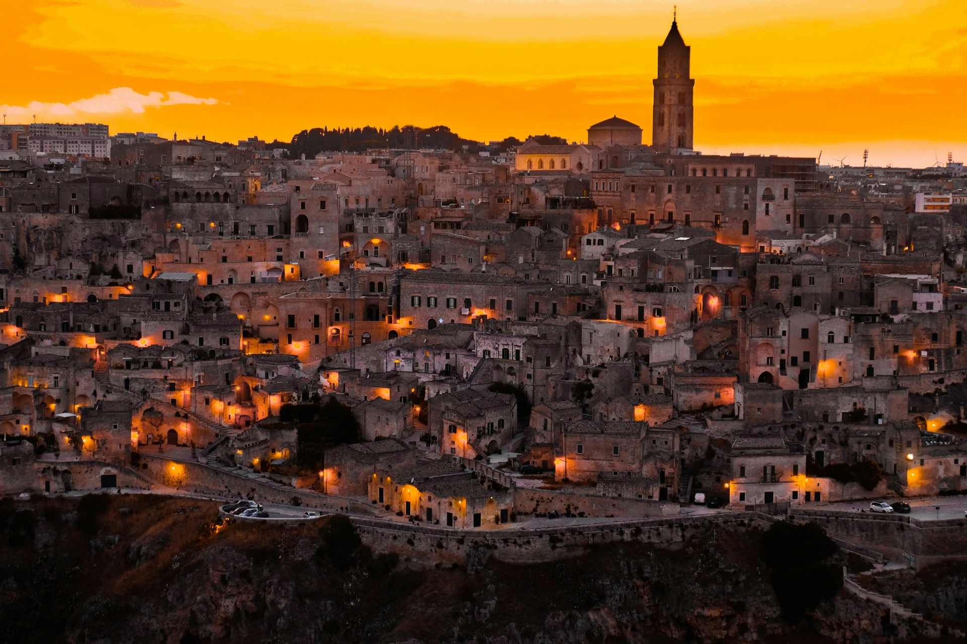 Matera, Italy sunset