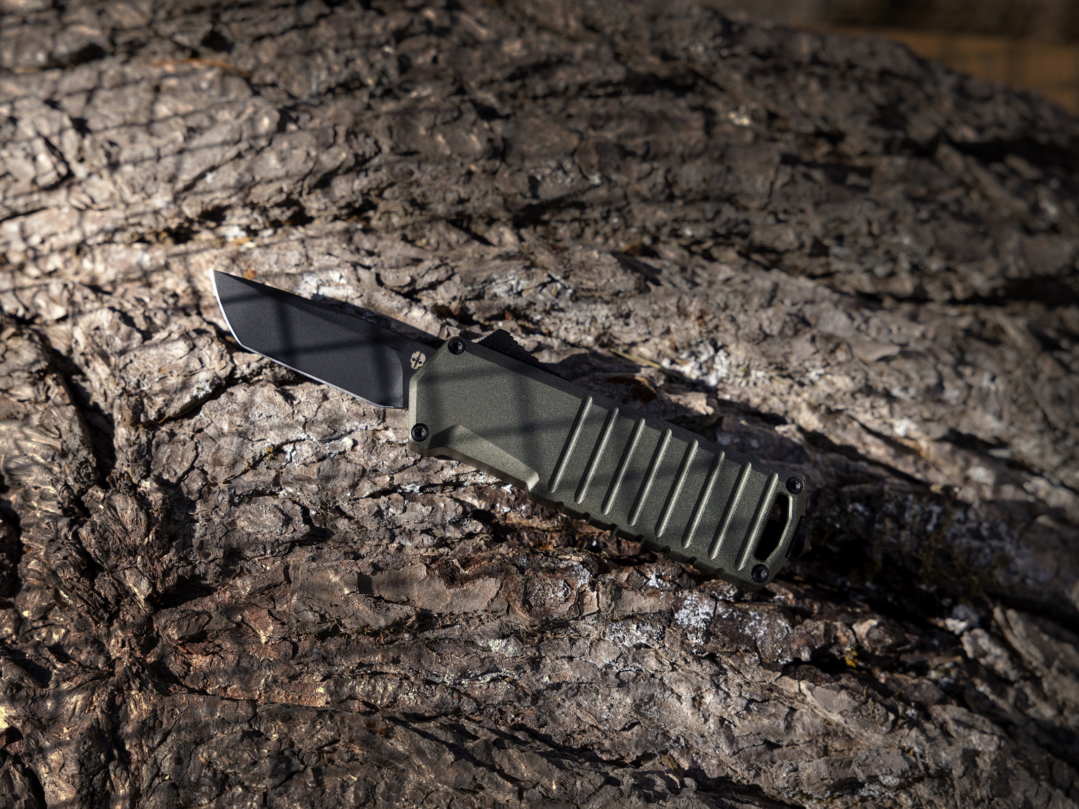 Tekto Knives A2 Badger Series knife on wood