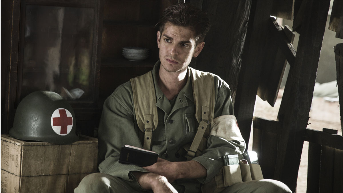 Andrew Garfield en Hacksaw Ridge.