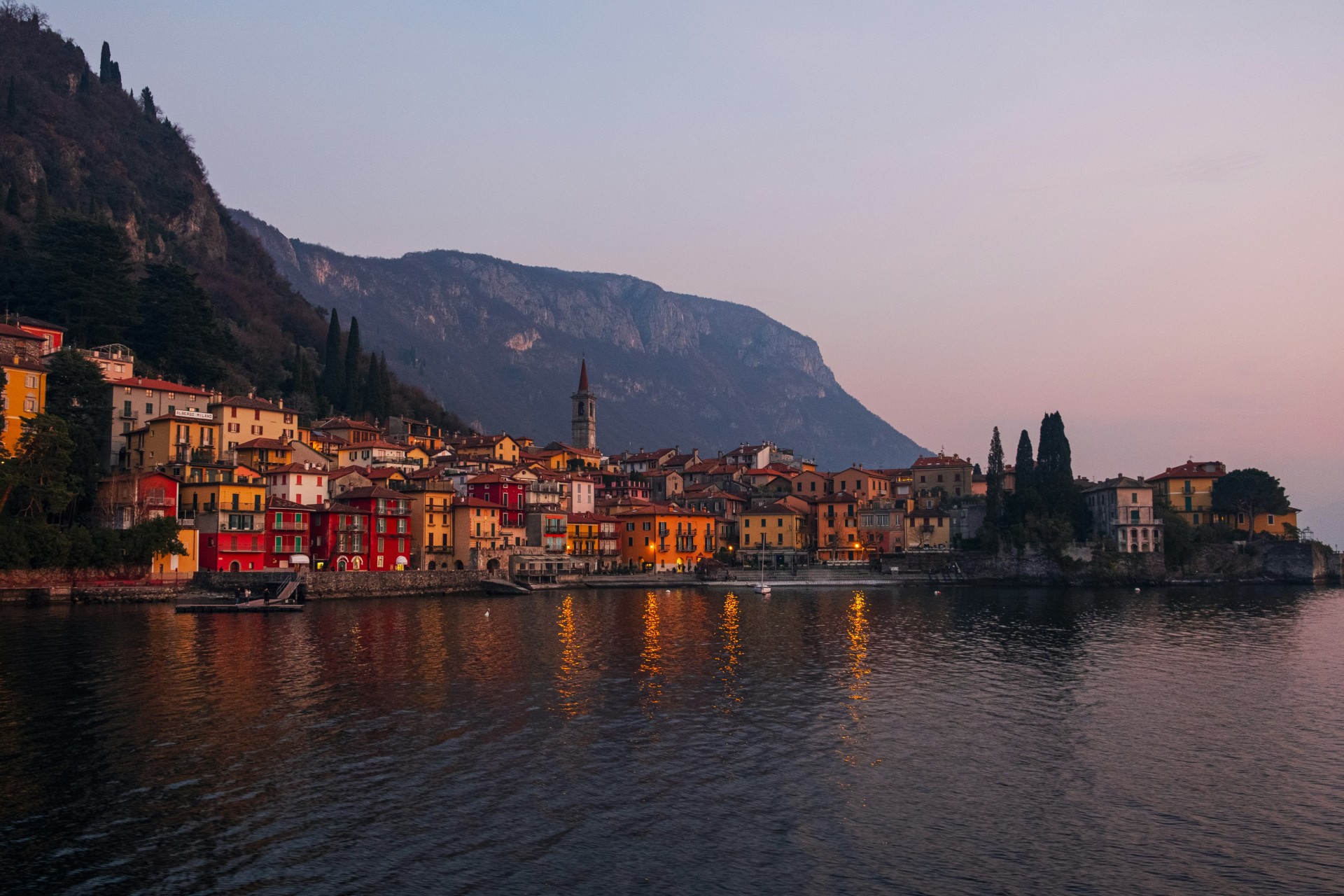Sunset over Lake Como, Italy