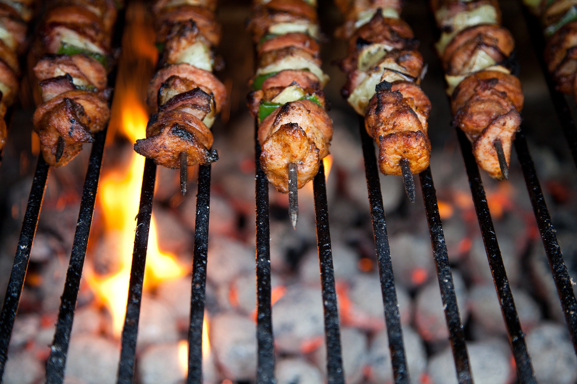 Kebabs on the grill