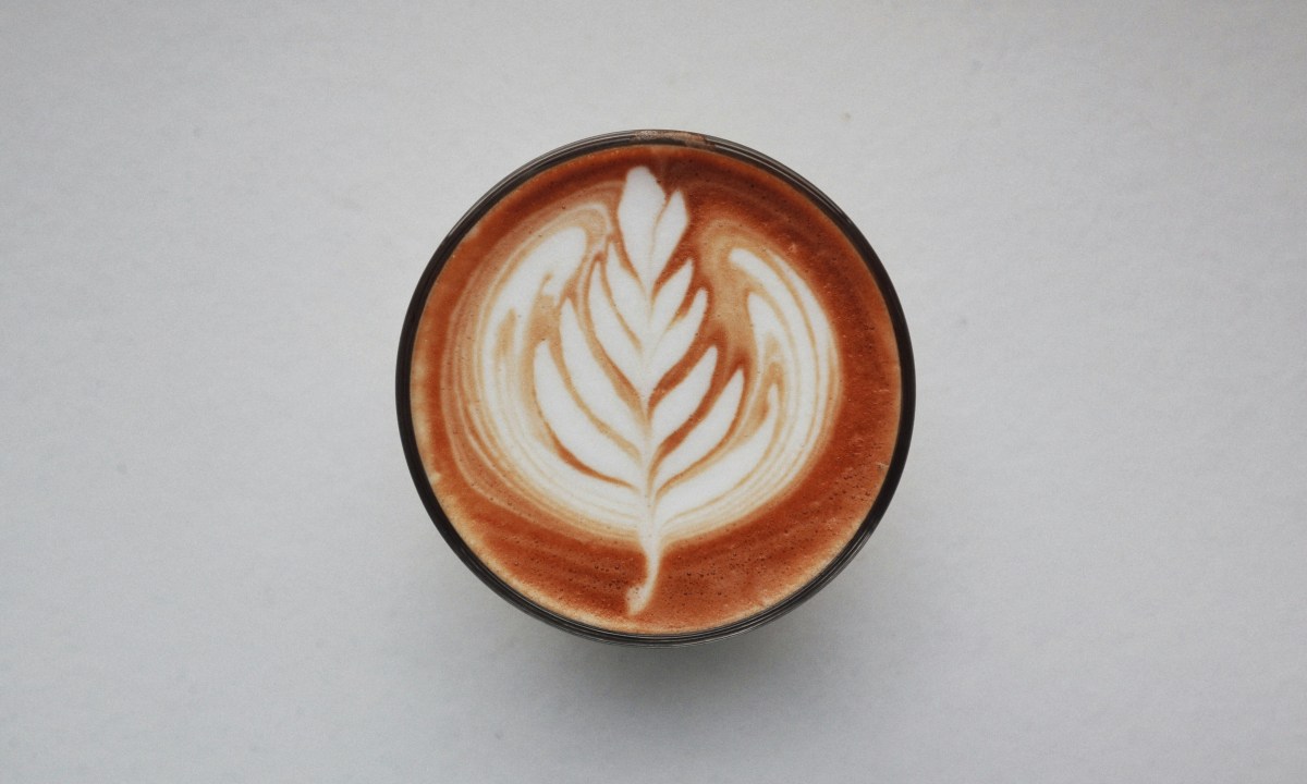 Latte with design in the foam