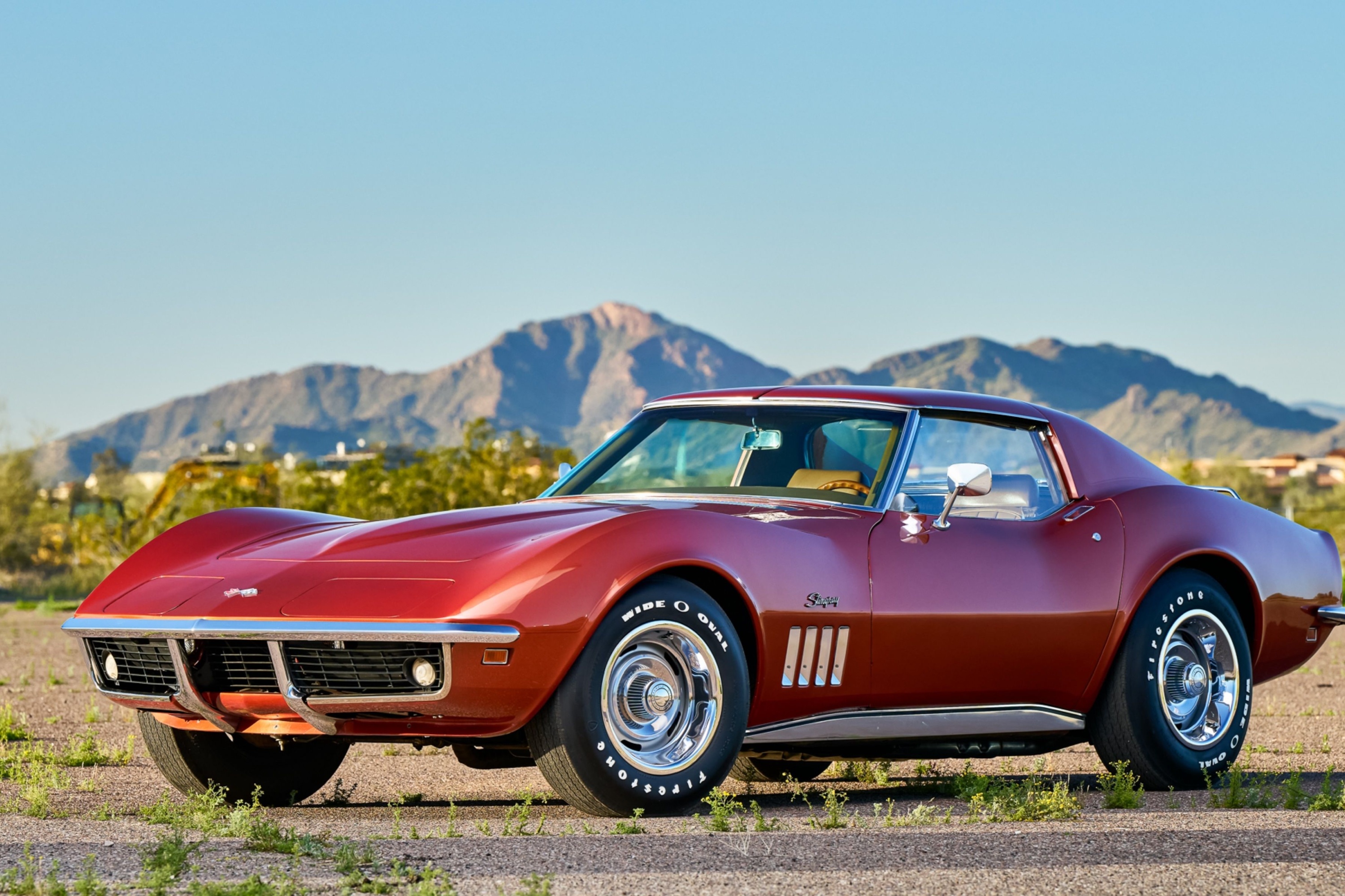 1969 Chevy Corvette parked showing the front of the car