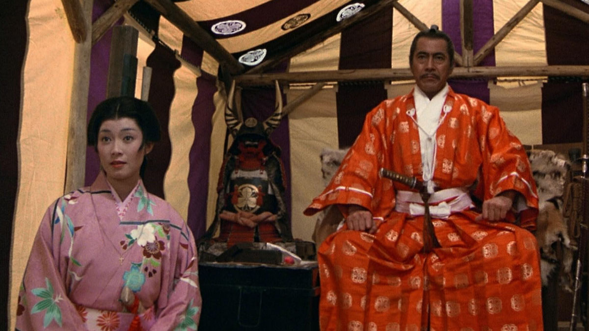 Toshirô Mifune and Yôko Shimada in Shogun.