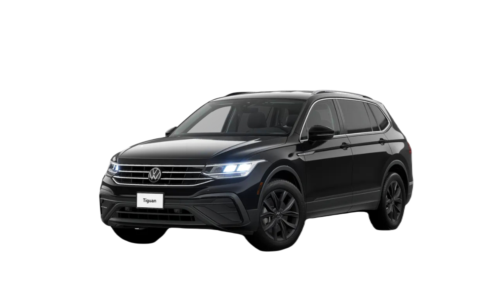 2024 VW Tiguan in Deep Black Pearl.