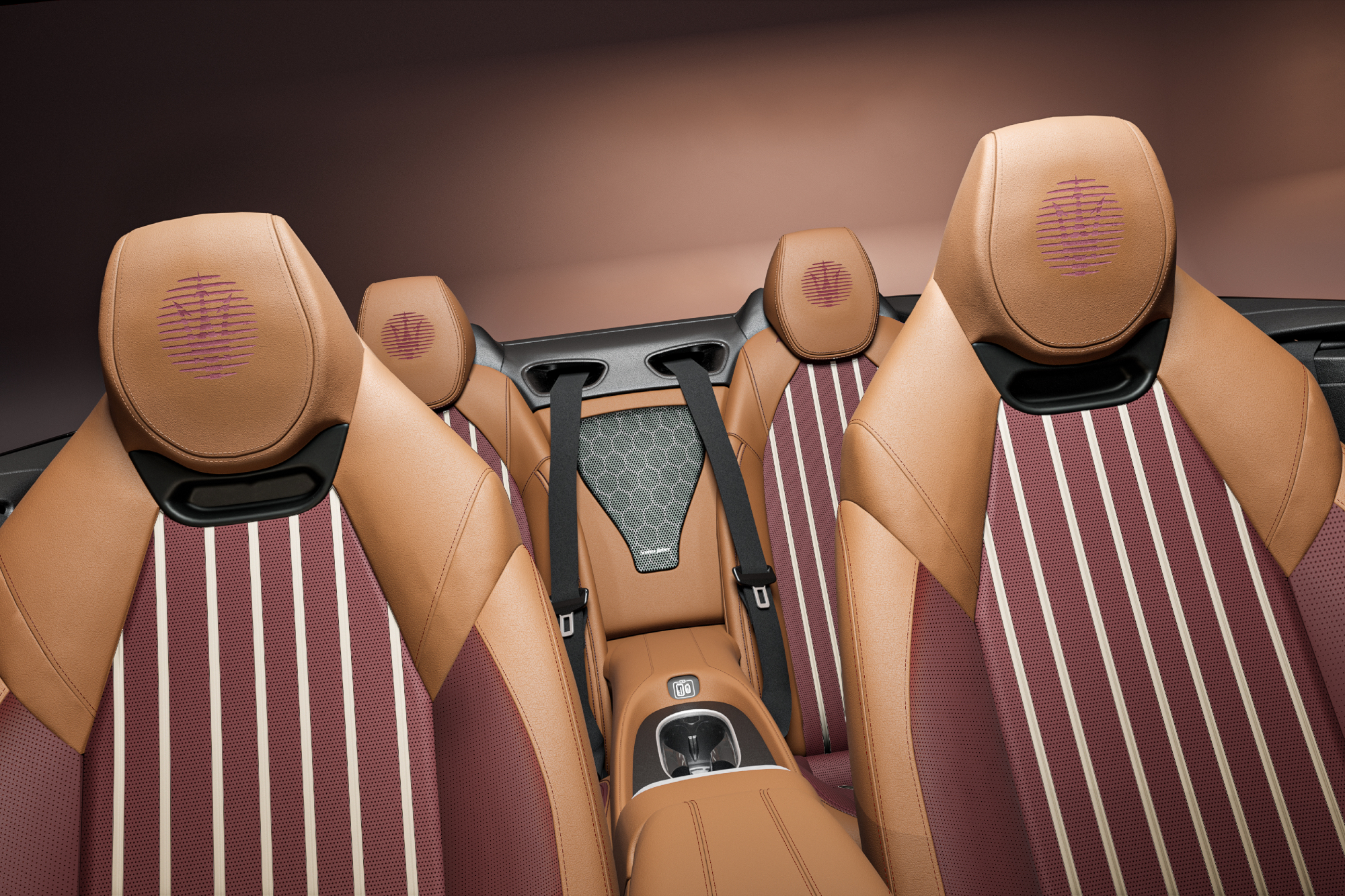 2025 Maserati GranCabrio Folgore Tignanello 100% electric luxury convertible interior.