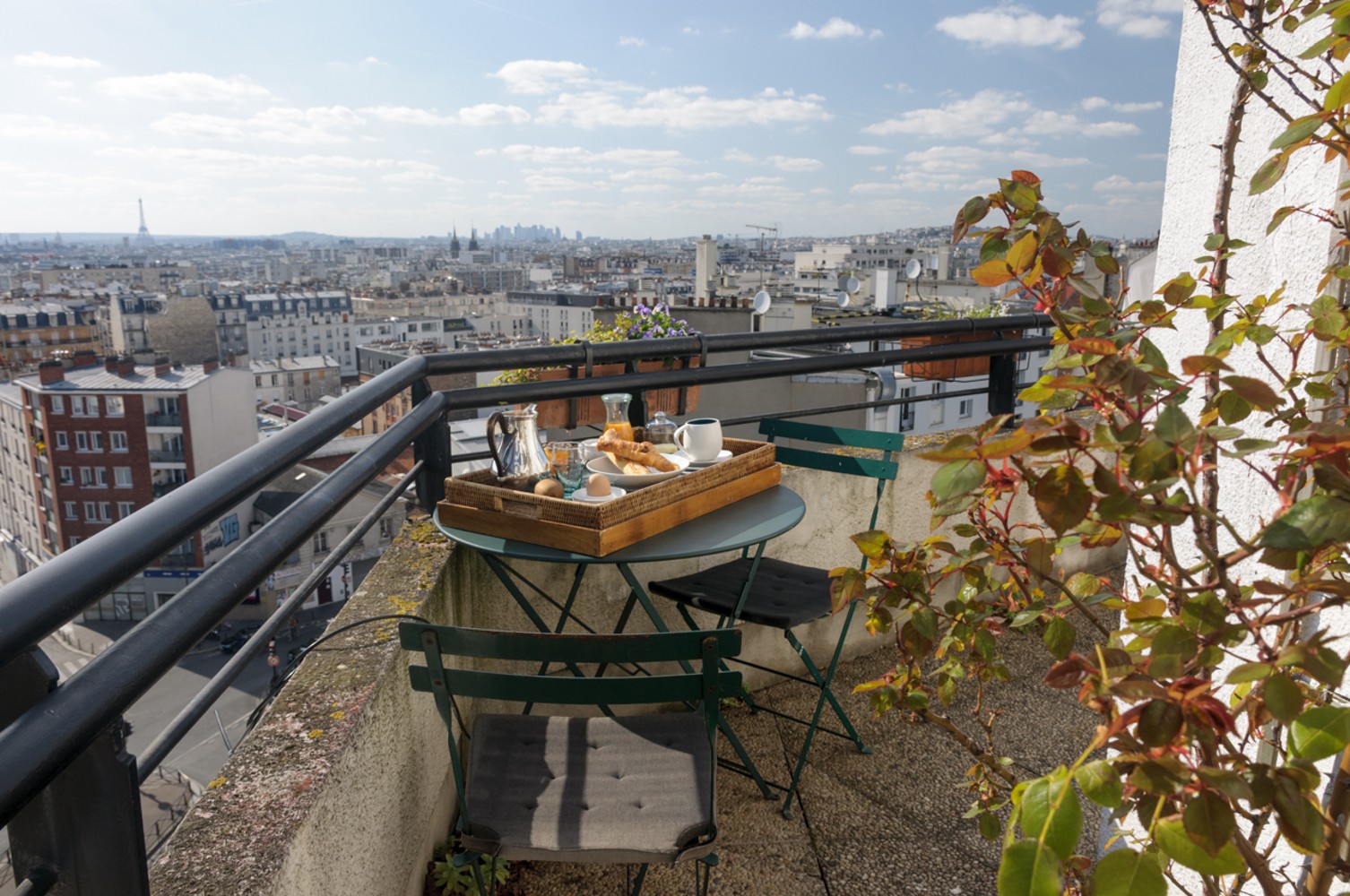 Paris apartment airbnb panoramic view