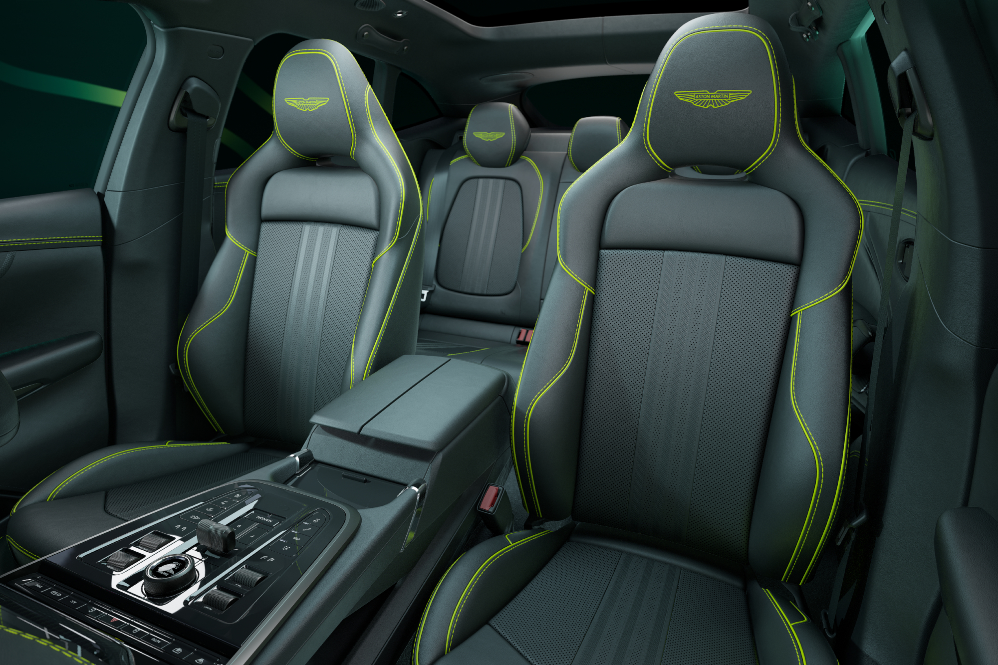 Interior of the Aston Martin DBX707 AMR24 Edition.
