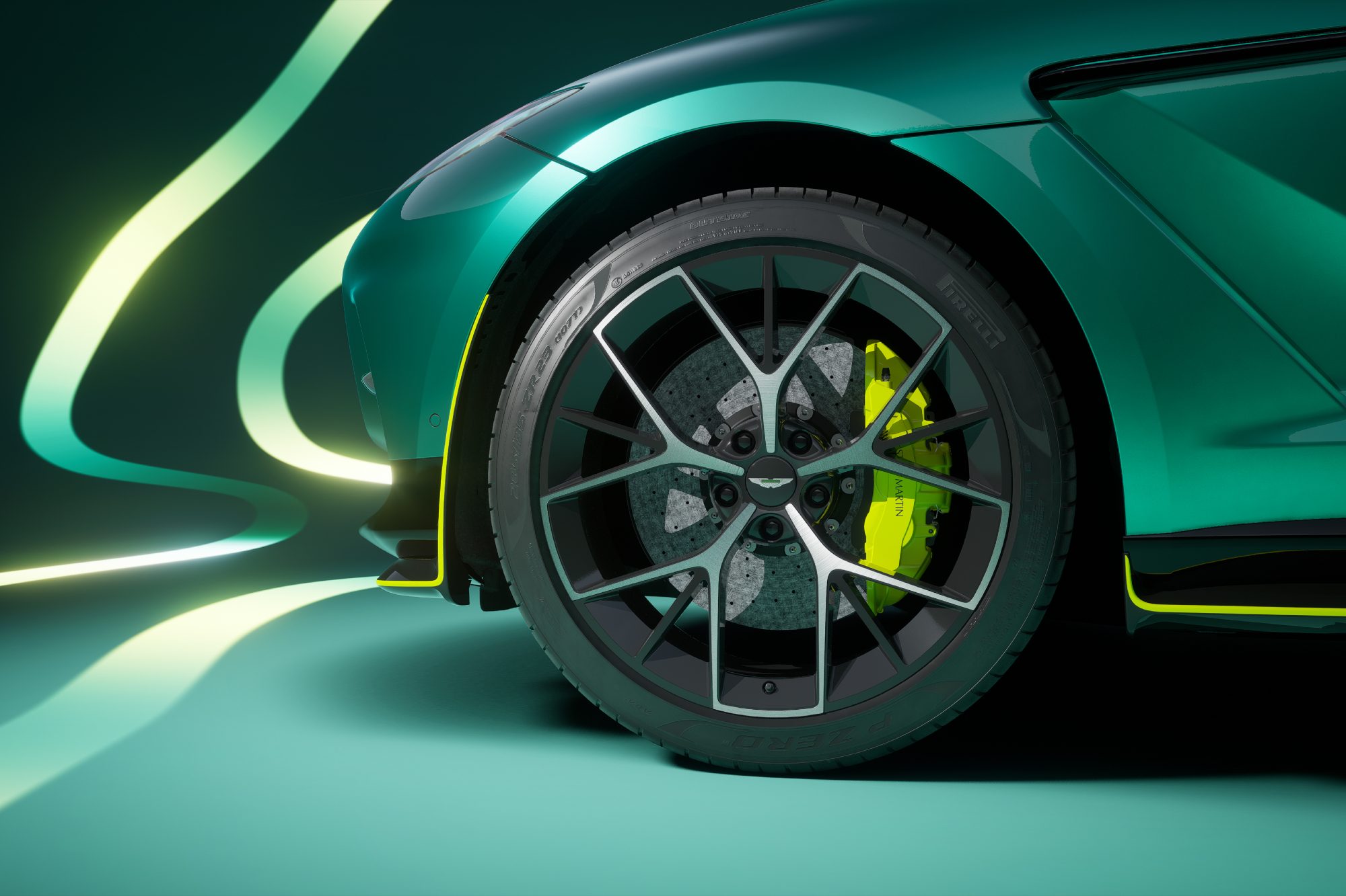 Front Left Quarter Wheel, Brakes, Quarter Panel, Aston Martin DBX707 AMR24 Edition.