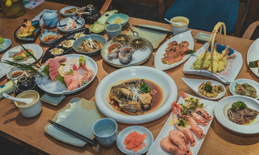 Japanese food on table