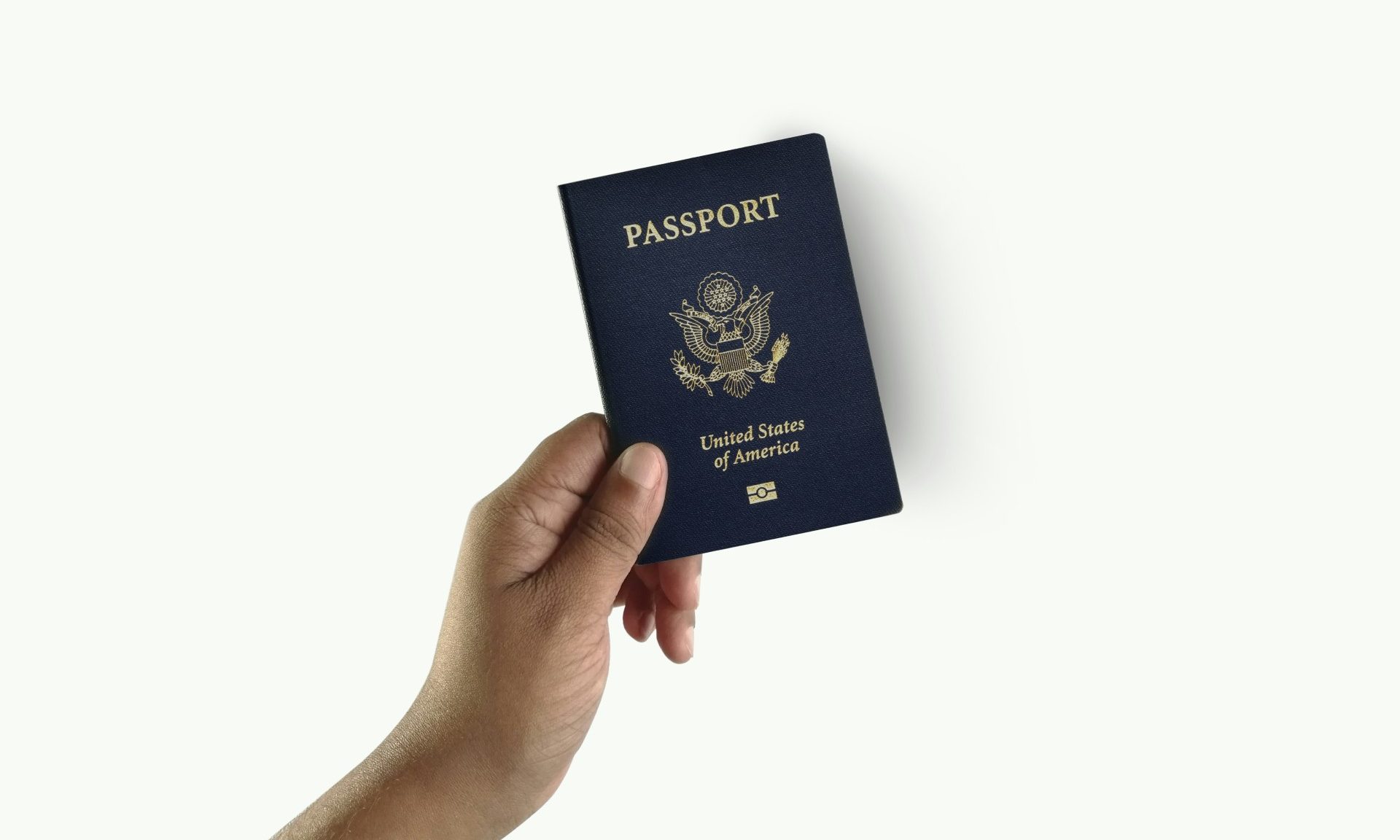 Person holding US passport