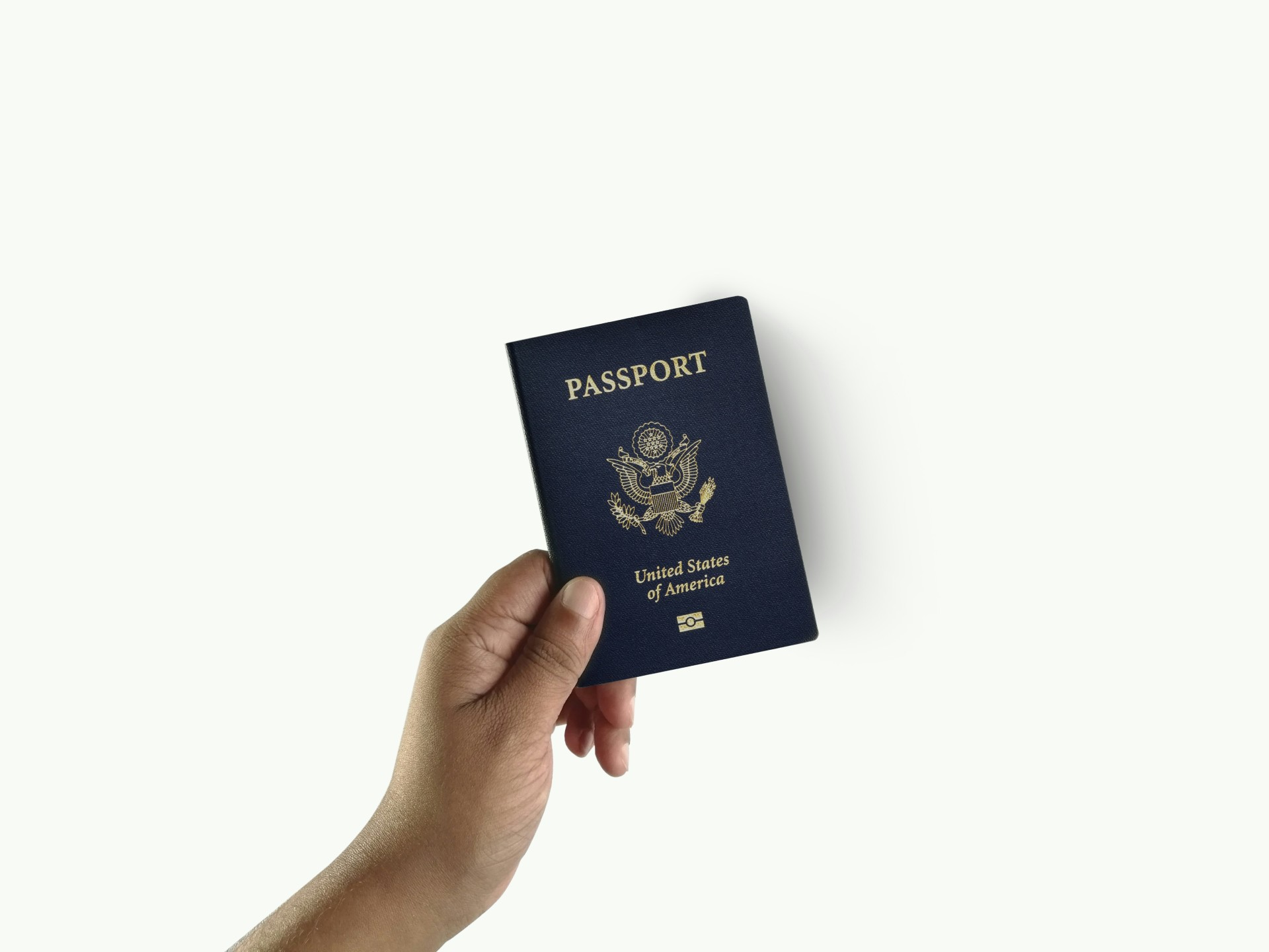 Person holding US passport