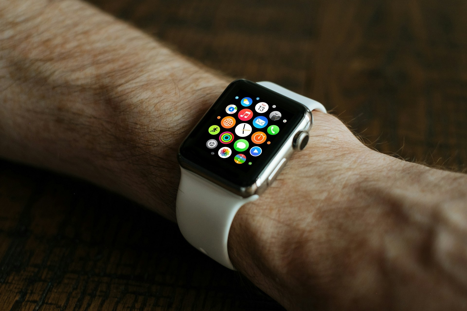 Turned-on Apple Watch