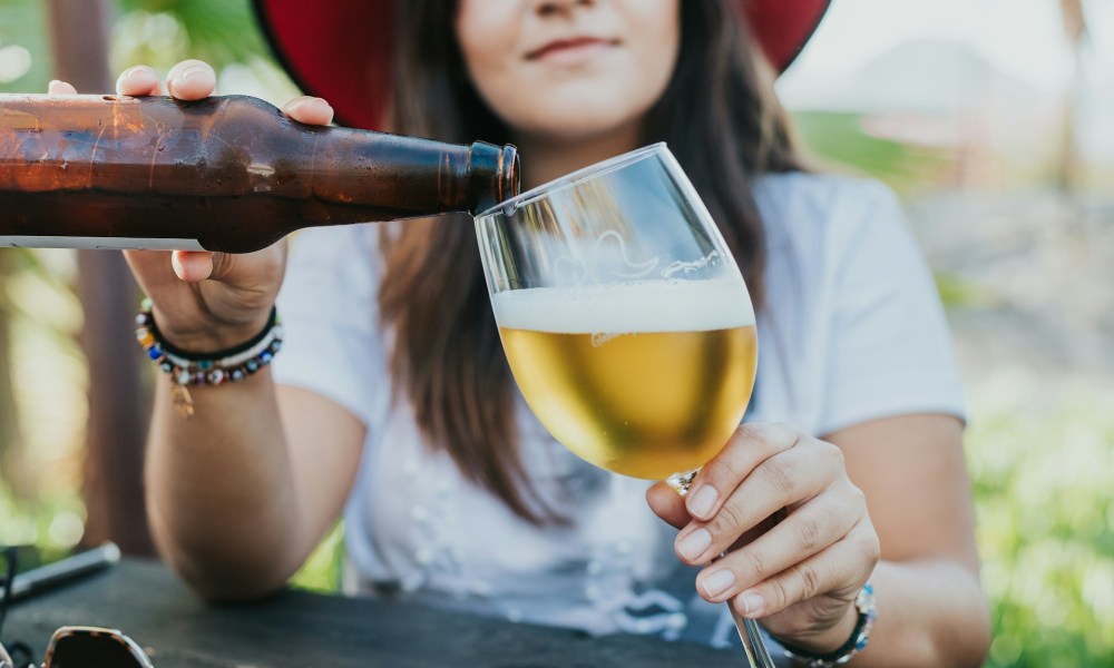 Pouring an IPA