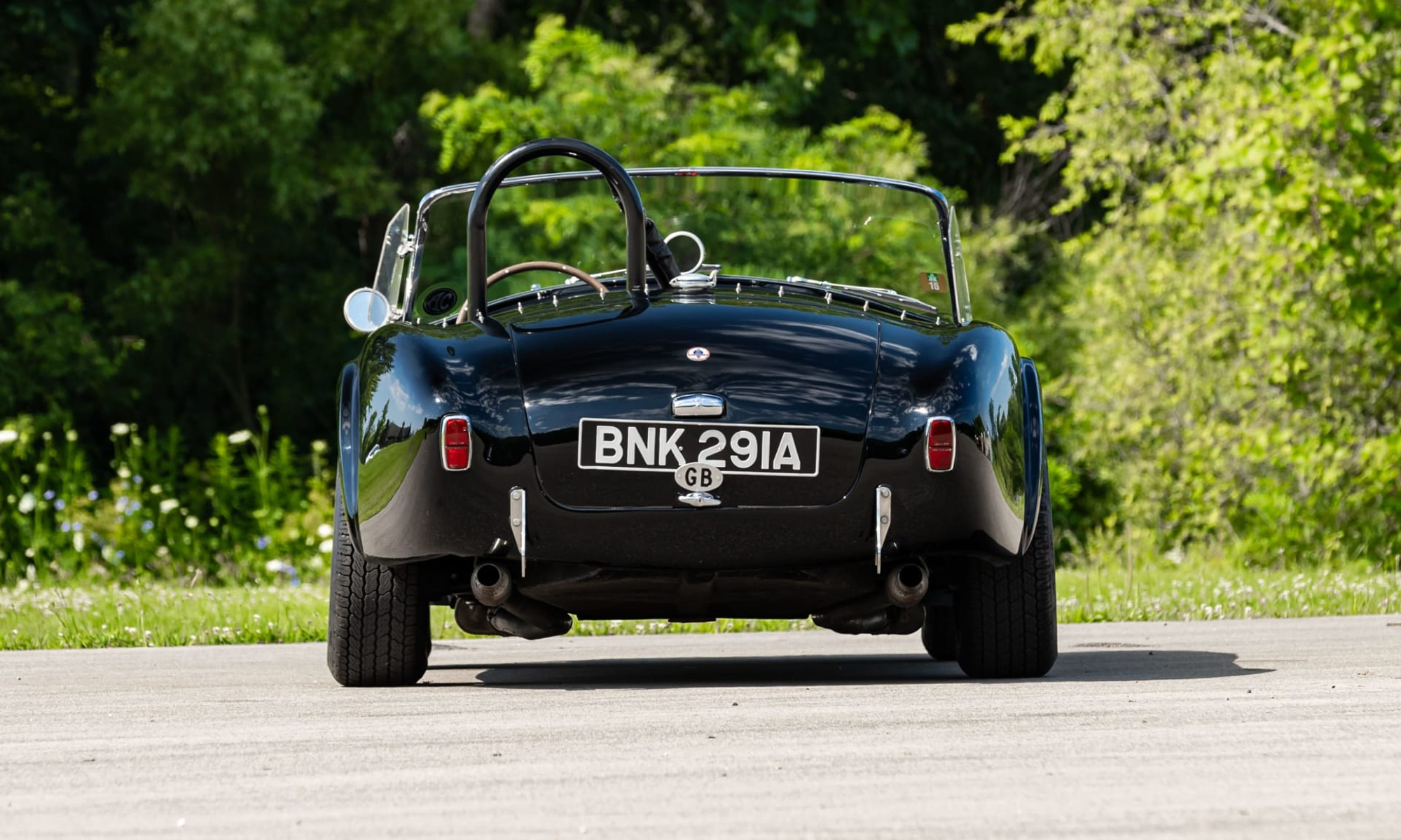 steve mcqueen cobra auction 1963 shelby 289 driven by direct rear view