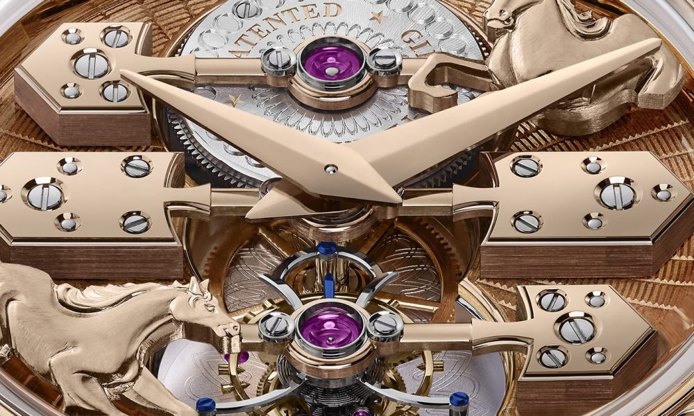 close up view of a Girard Perregaux watch