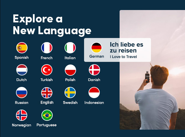 Babbel offered languages