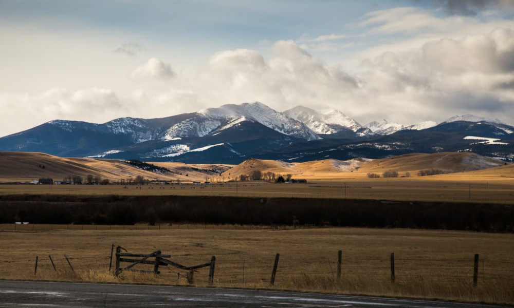 Mountains around Bozeman Montana