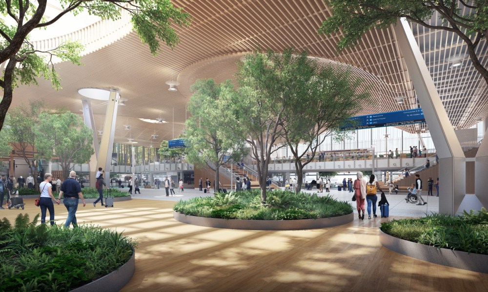 Ticket lobby of new PDX terminal