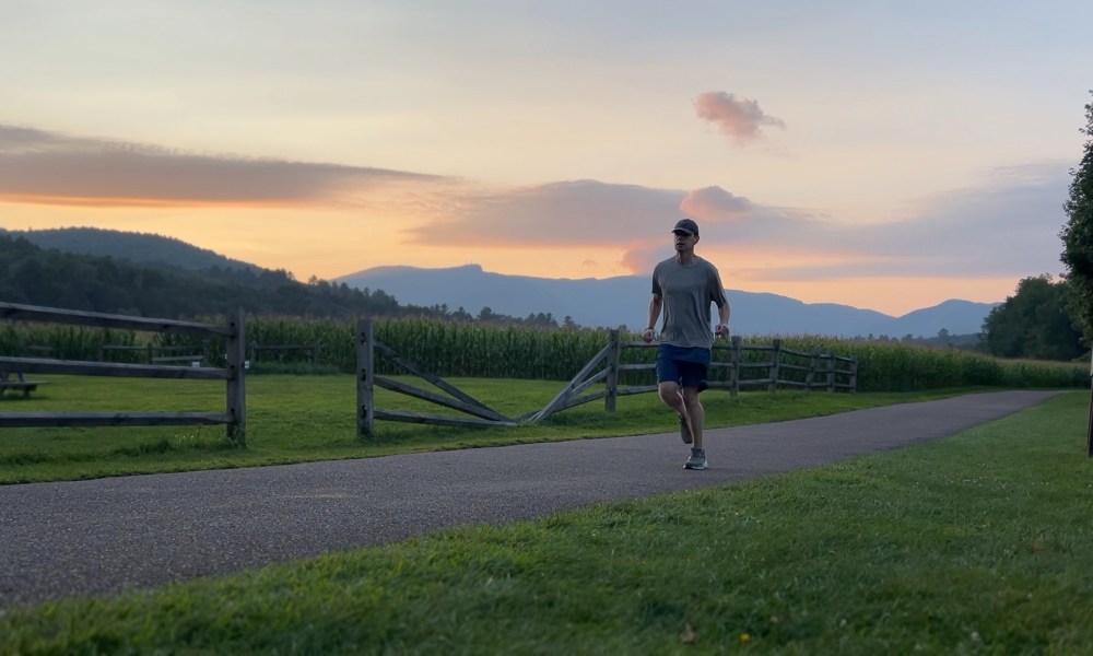 Mark Reif running in Patagonia Multi Trails Shorts