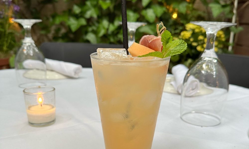 prosciutto melon cocktail bottino infused rum and cantaloupe juice  1