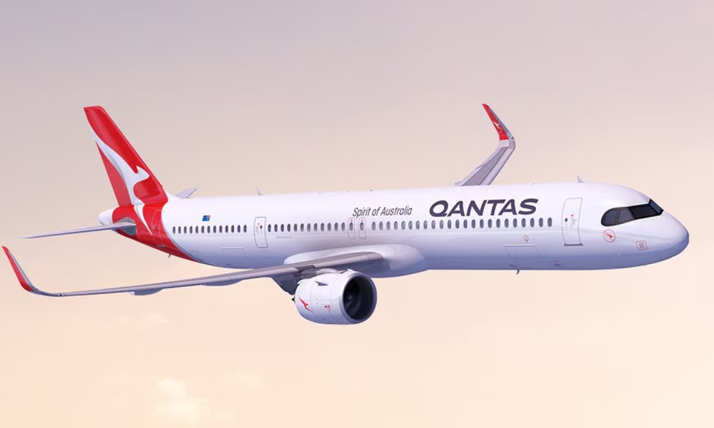 Qantas A321XLR flying