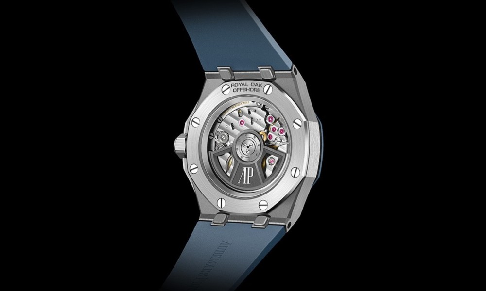 Backside of Audemars Piguet Royal Oak Offshore watch