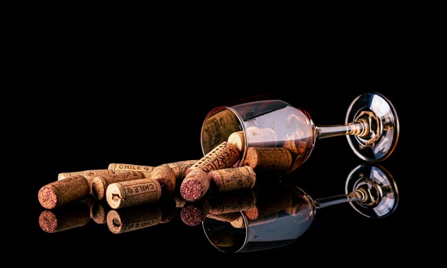 Corks spilling out of wine glass