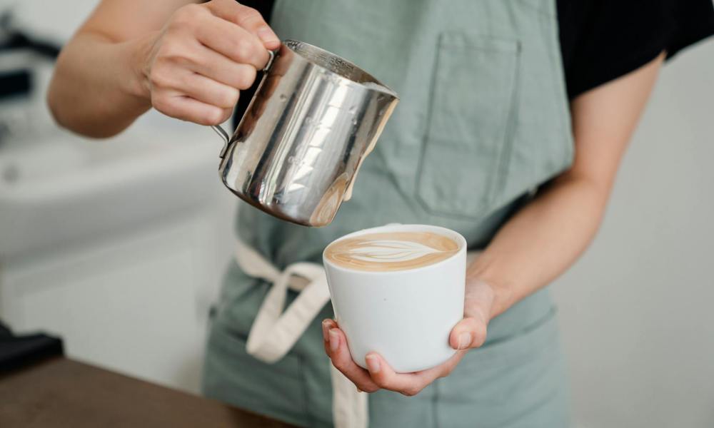 Coffee with milk froth