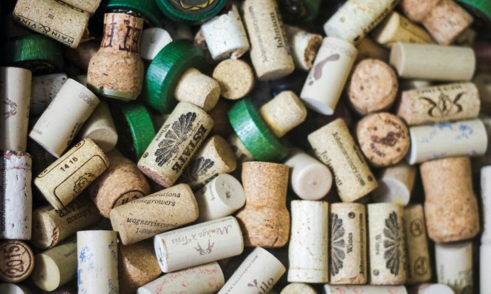 Collection of wine corks