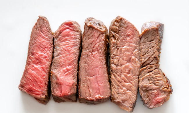 Steak levels of doneness