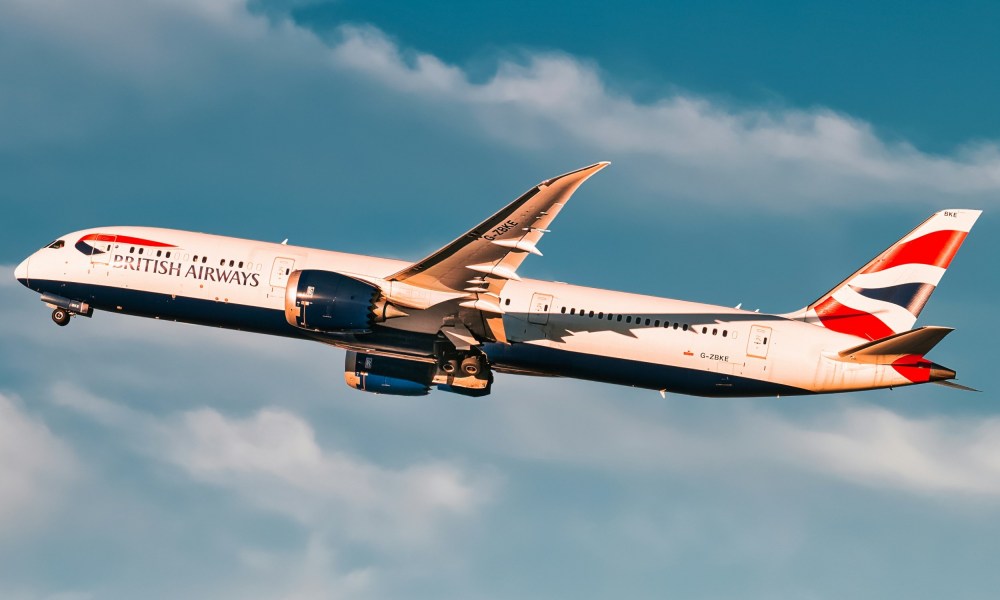 British Airways airplane taking off