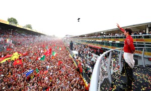 f1 italian grand prix results 2024 ferrari driver charles lecler waving to the tifosi after winning