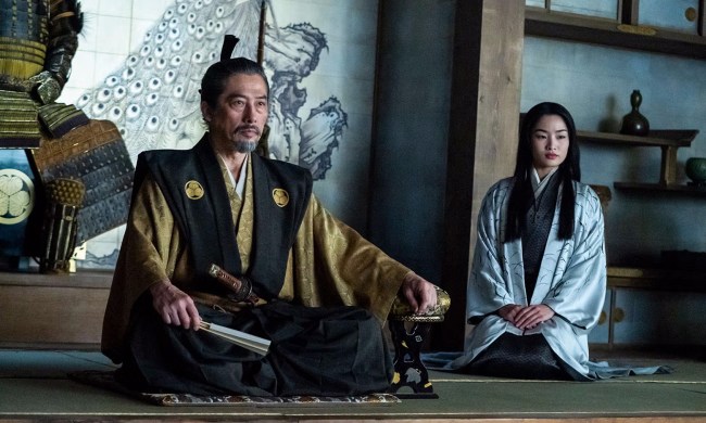 Hiroyuki Sanada and Anna Sawai in Shogun