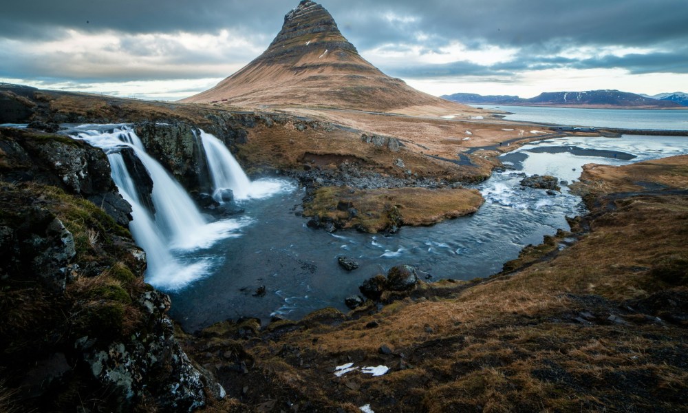 Iceland mountain and river