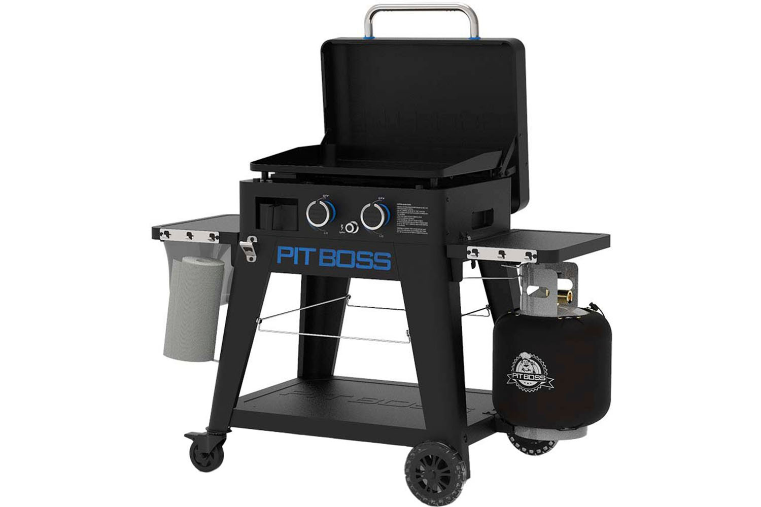 The Pit Boss Ultimate Outdoor Gas 2-Burner Griddle on a white background.