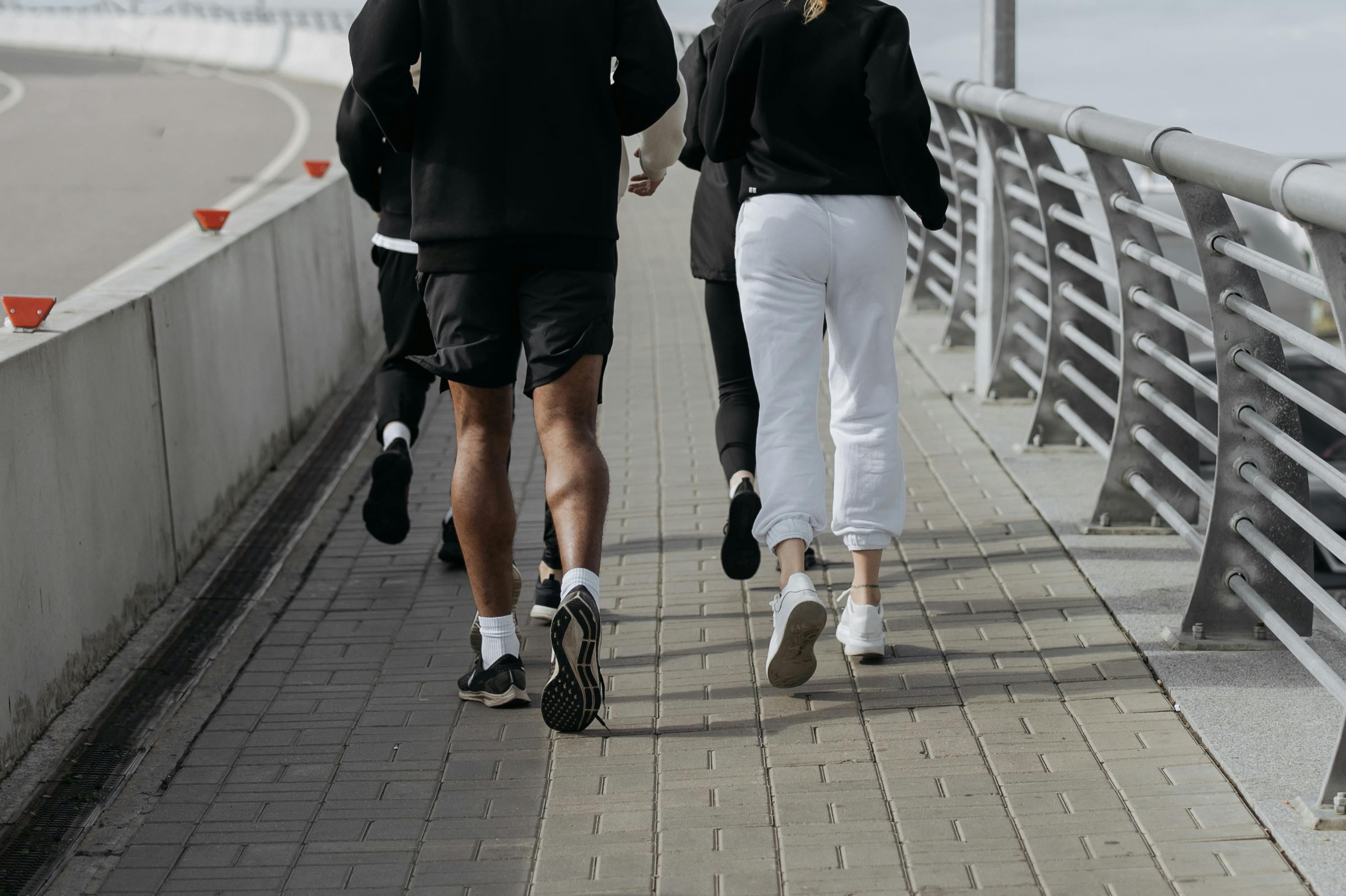 Group of people running