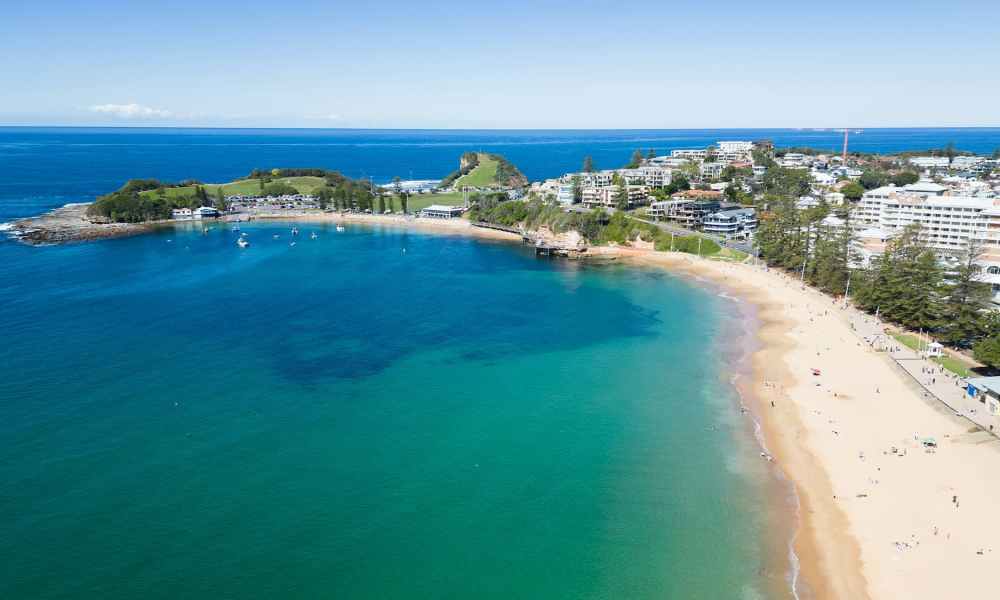 aerial view of a beach in australia