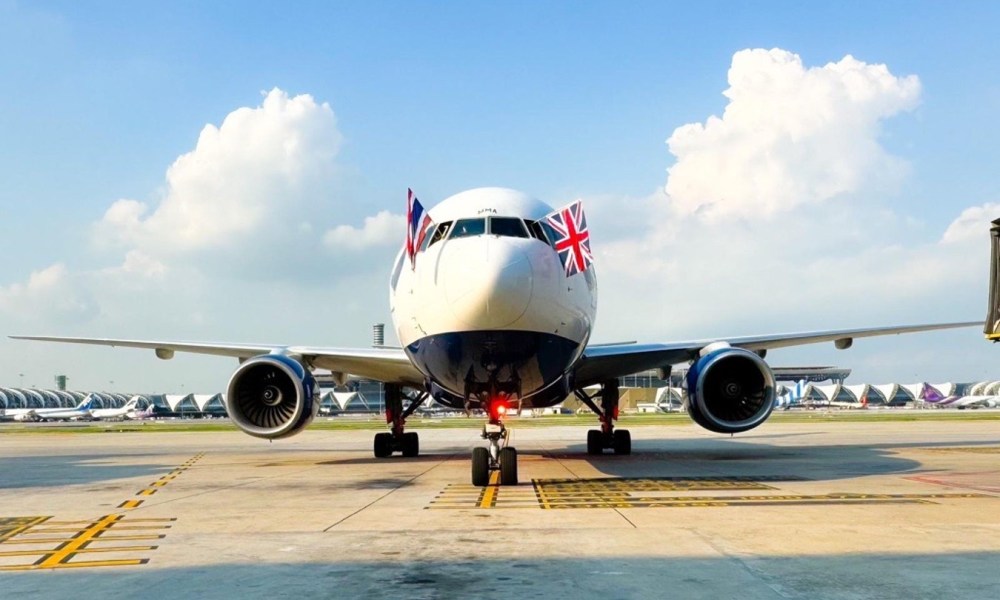 British Airways Bangkok airplane