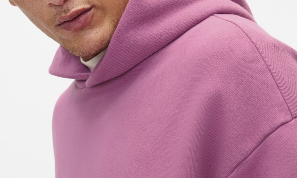 the gap extra heavyweight hoodie in pink