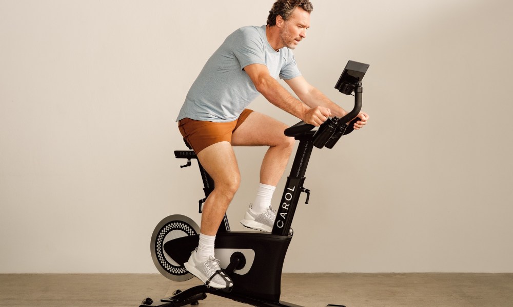 Man using CAROL Bike to get healthy and fit