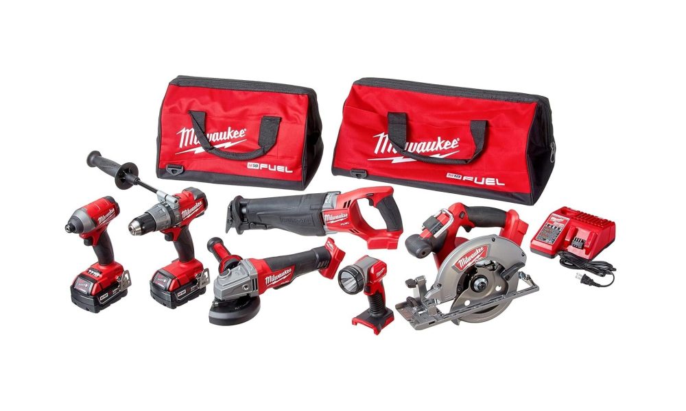 Everything included with the Milwaukee M18 Fuel 6-Tool Kit.