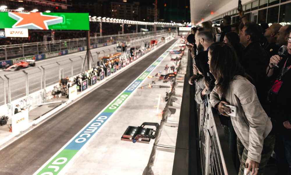 Paddock Club at the F1 Las Vegas Grand Prix.